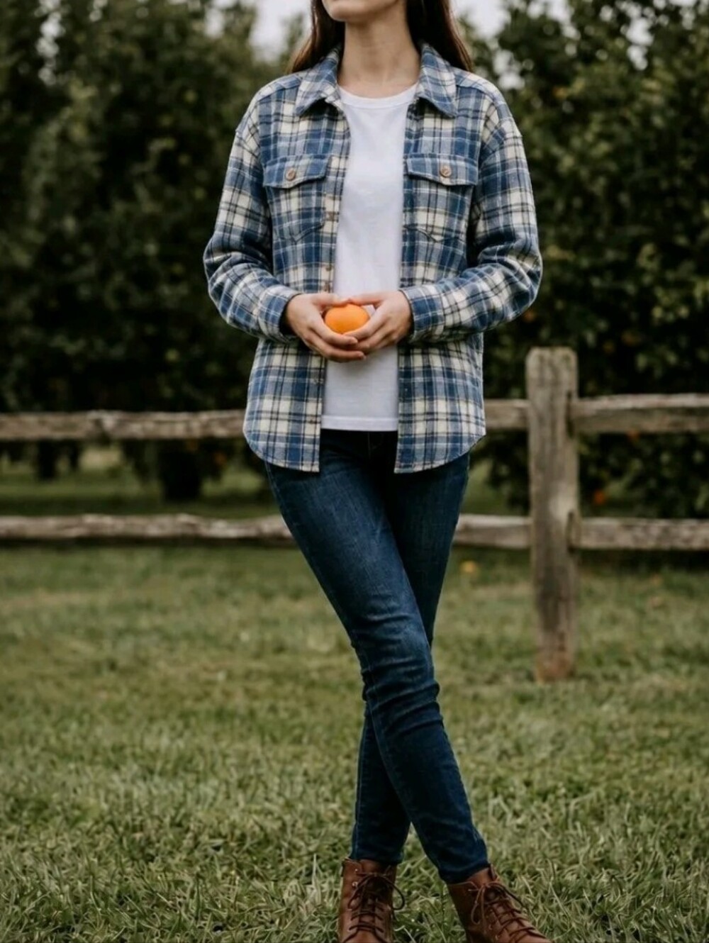 LA Hearts Pac Sun Blue Plaid Button-Up Shacket Size: XS/S
